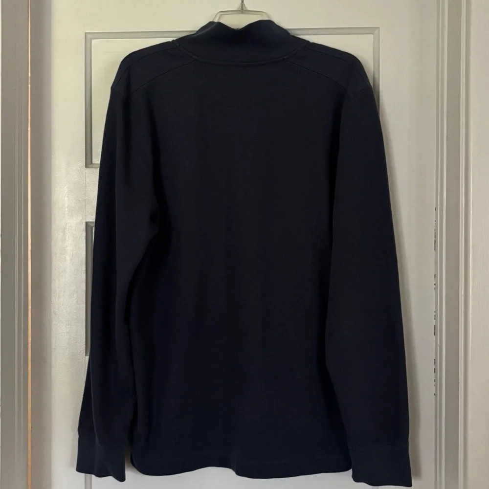 Banana Republic Men's Dark Blue Quarter Zip Sweater